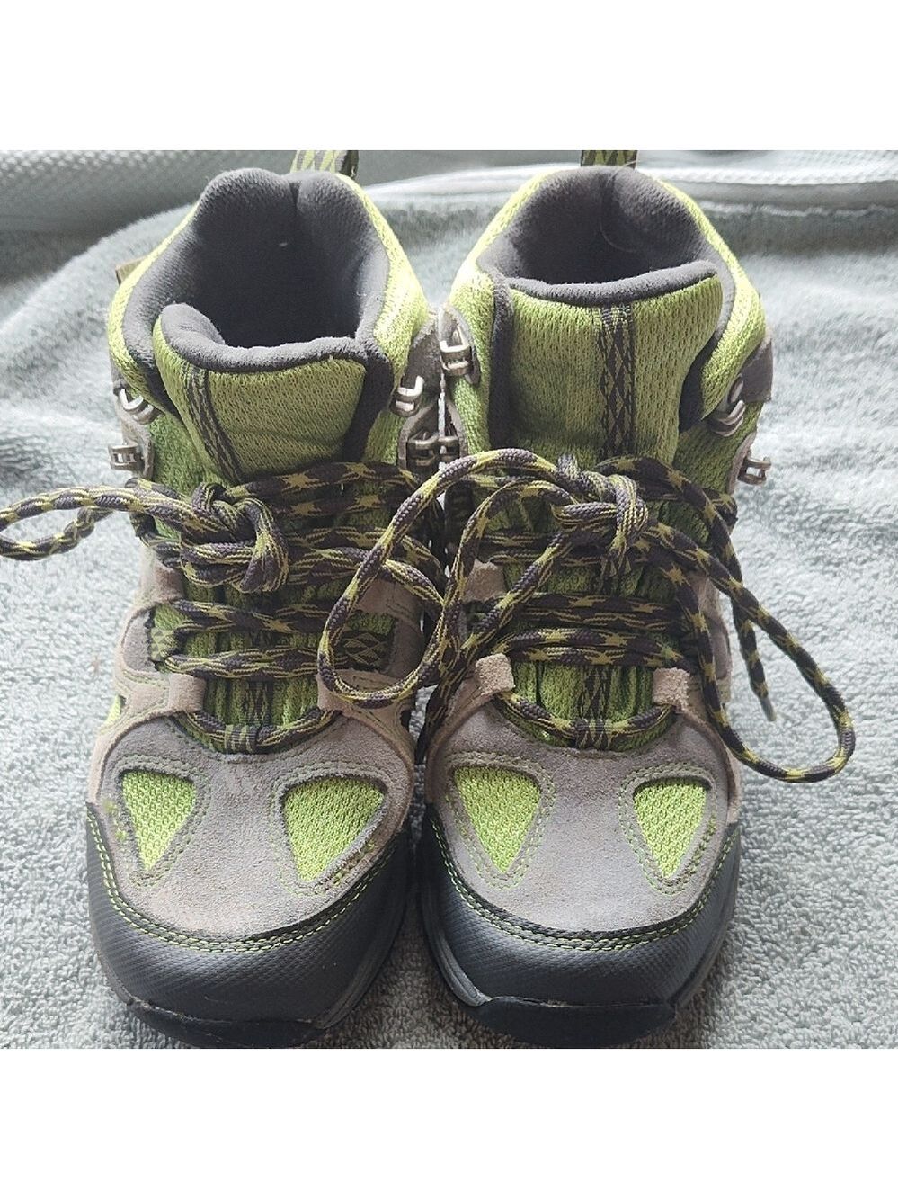 L.L. Bean Kids Green and Gray Boots